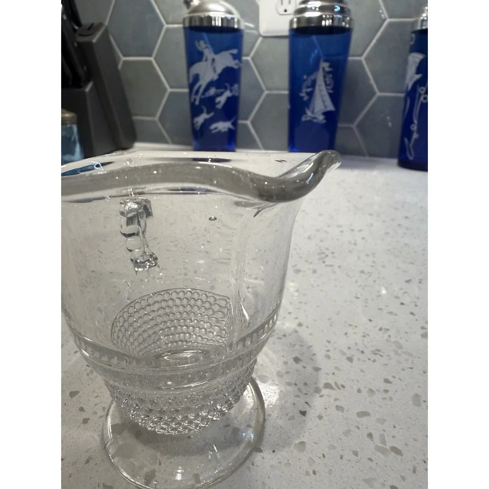 Duncan Miller Crystal Teadrop Bubble Footed Creamer Elegent Depression Glass